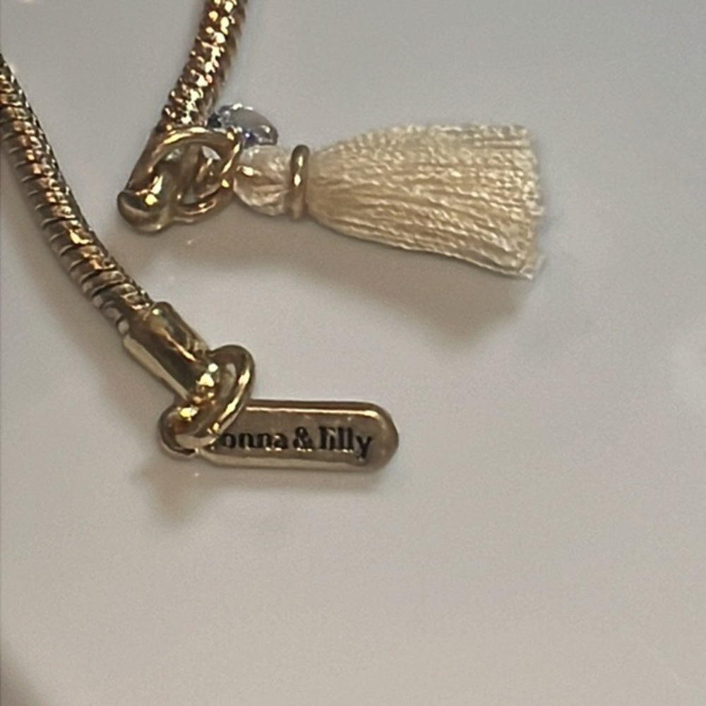 Macy's lonna & lilly 2 Strand Holidy Snowflake Slide Closure Gemstone Necklace - Picture 5 of 6